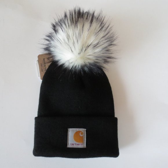 Carhartt Beanie Handmade in USA Pom Kids Hat - Picture 6 of 6